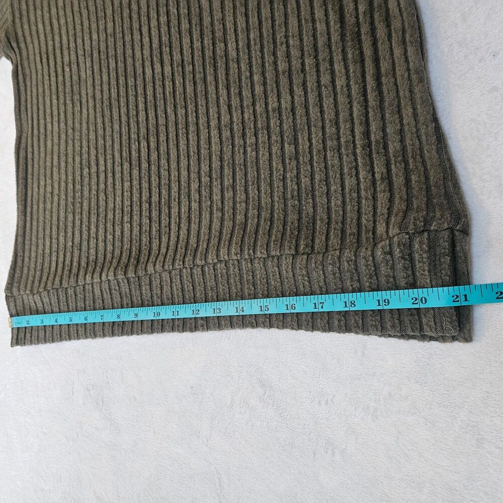 Unbranded Women's Size M Top Tunic Olive Green Long Sleeve V-Neck Ribbed Capsule - Picture 6 of 10